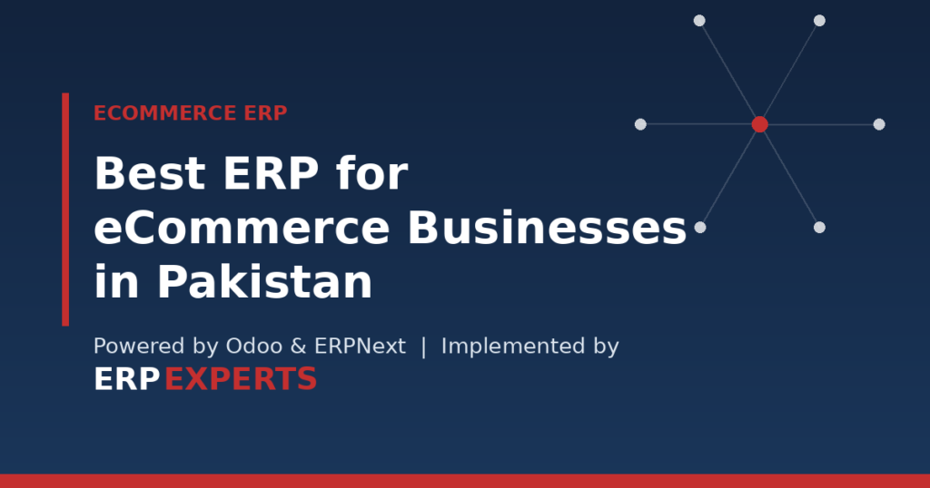 Best ERP software for eCommerce businesses in Pakistan — order and inventory management with Odoo and ERPNext by ERPExperts