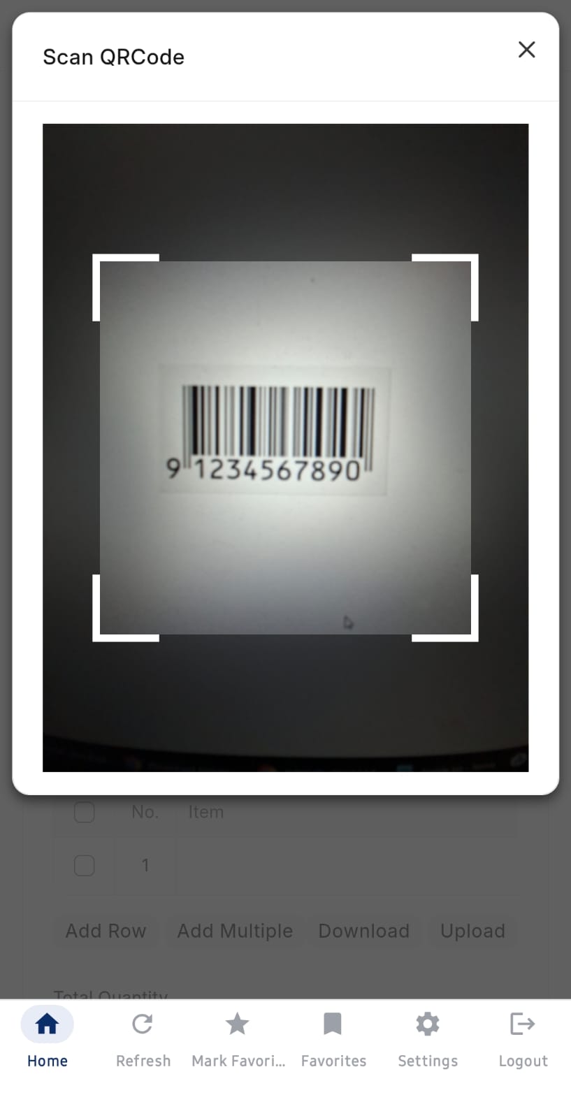 ERPNext Mobile App barcode scanning in the warehouse
