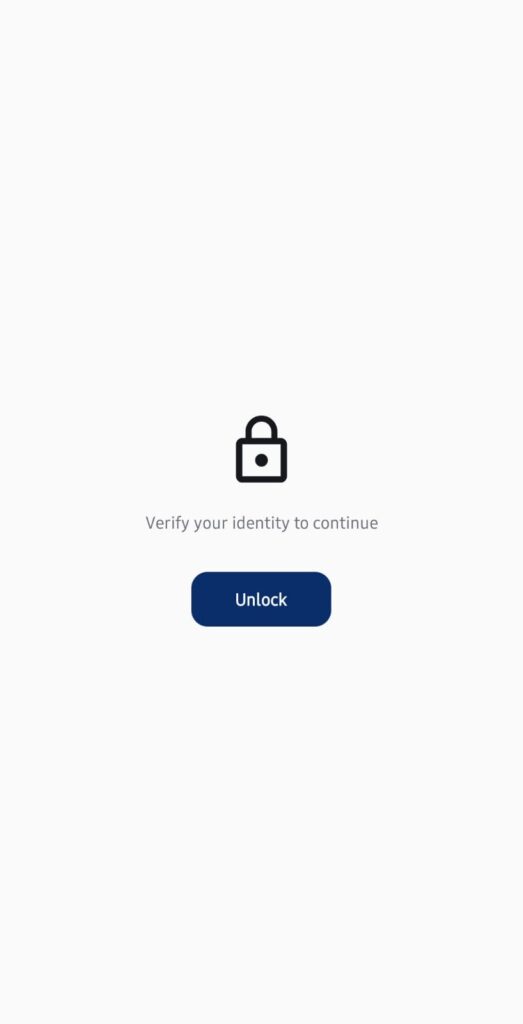 ERPNext Mobile app biometric fingerprint lock screen